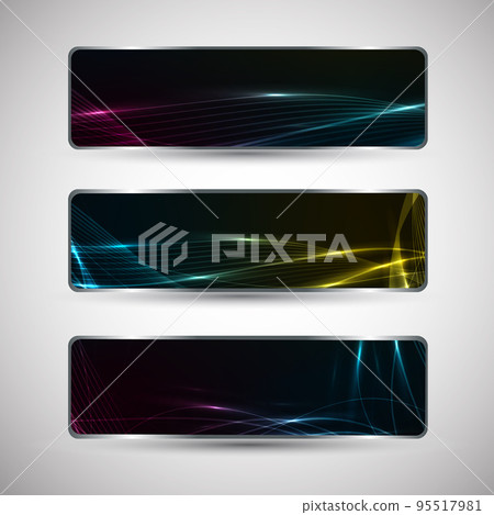 Abstract Banners Set 95517981