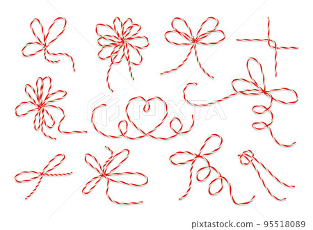 Gift twine bows vector set 95518089