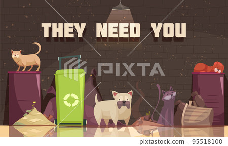 Homeless Animals Flat Poster Homeless Animals Flat Poster 95518100