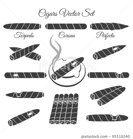 Hand drawn cigars vector Hand drawn cigars vector 95518240
