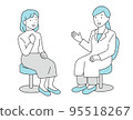 Female patient consulting a female doctor 95518267
