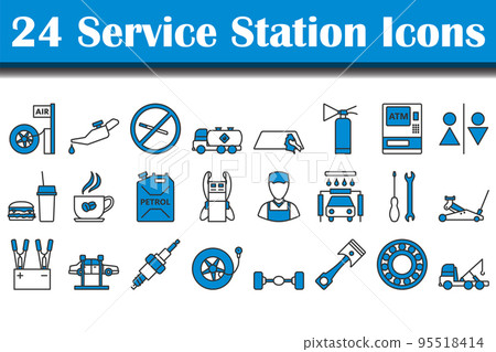 Service Station Icon Set 95518414