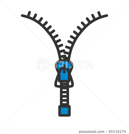 Sewing Zip Line Icon Sewing Zip Line Icon 95519174