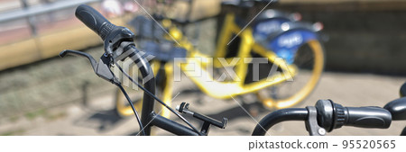 Rent bikes using code, city station with vehicle, take for street ride Rent bikes using code, city station with vehicle, take for street ride 95520565