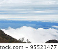 Sea of clouds and Lake Biwa seen from the summit of Mt. Ibuki 95521477