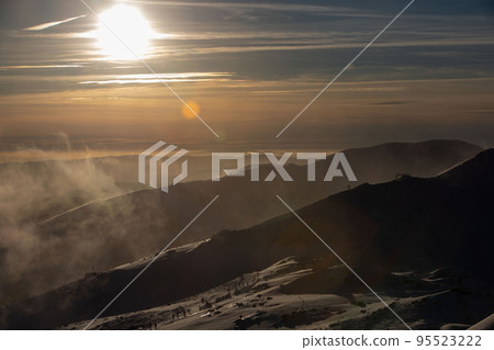 sunset above slovakia tatras mountains 95523222