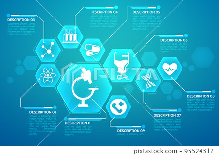 Medical Blue Background Poster 95524312