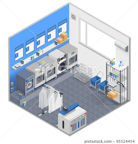 Laundry Isometric Concept 95524454