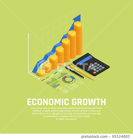 Investment Funding Isometric Composition 95524805