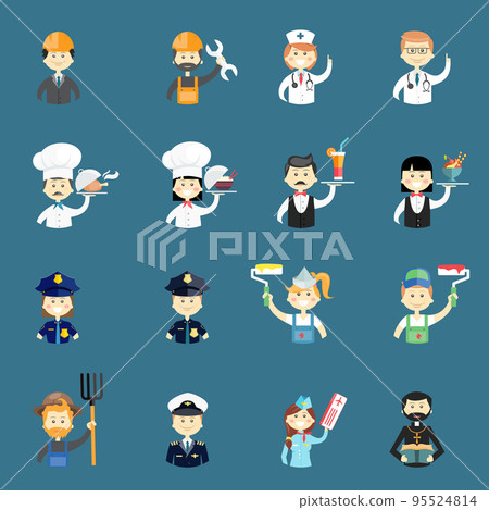 Large set of funny professional people avatars Large set of funny professional people avatars 95524814