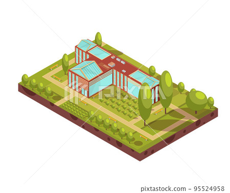 University Building Isometric Layout 95524958