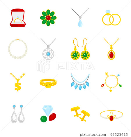 Jewelry icon flat 95525415