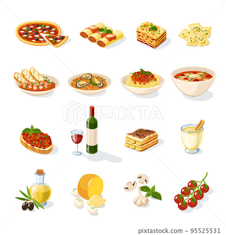 Italian Food Set 95525531