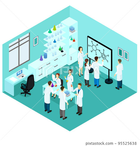 Isometric Biological Science Laboratory Template 95525638