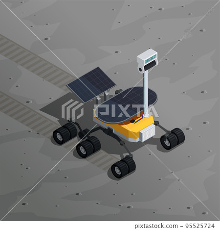 Mars Exploration Isometric Background Mars Exploration Isometric Background 95525724