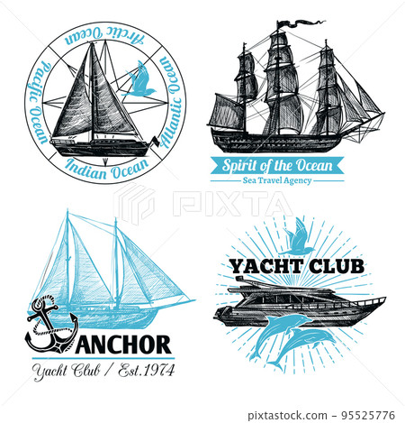 Marine Labels Set Marine Labels Set 95525776