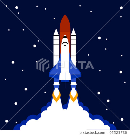 Launch concept space rocket background 95525786