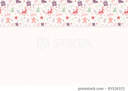 Christmas background with festive decorations and copyspace. Vector 95526355