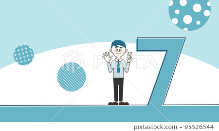 Businessman explaining seven points Businessman explaining seven points 95526544
