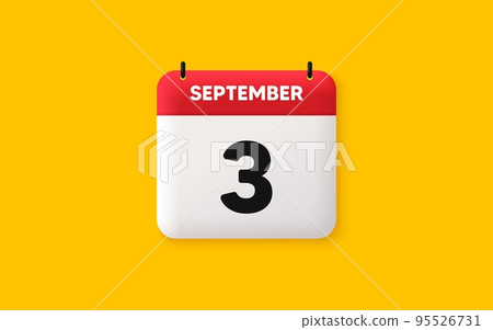 Calendar date 3d icon. 3rd day of the month... - Stock Illustration ...