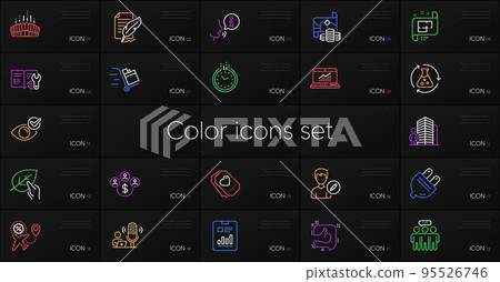 Set of Push cart, Online statistics and Flight sale line icons. Include Edit person, Organic tested, Time icons. Architectural plan, Electric plug, Engineering documentation web elements. Vector Set of Push cart, Online statistics and Flight sale line icons. Include Edit person, Organic tested, Time icons. Architectural plan, Electric plug, Engineering documentation web elements. Vector 95526746