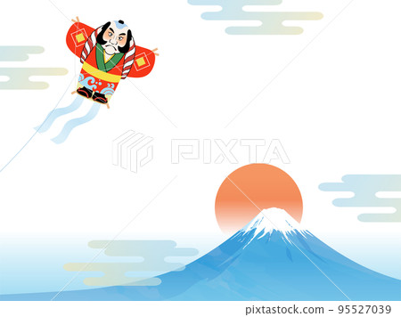 Mt.Fuji and kite frame 95527039