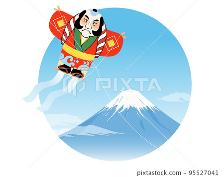 One point material of Mt.Fuji and kite 95527041