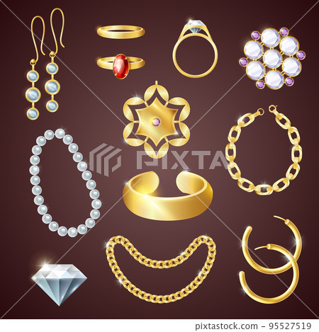 Jewelry Realistic Set 95527519