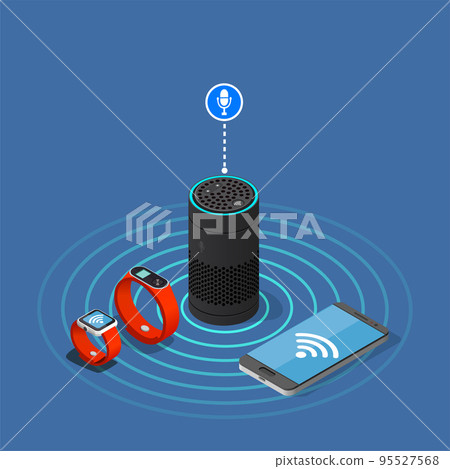 Internet Of Things Isometric Composition - Stock Illustration [95527568 ...