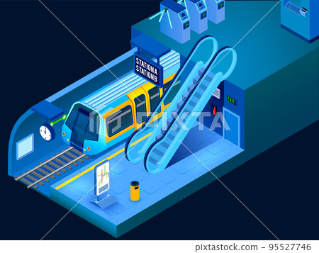 Isometric Horizontal Underground Illustration 95527746