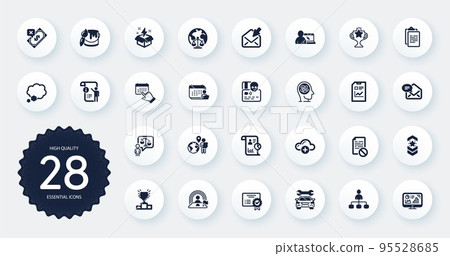 Set of Education icons, such as Shoulder strap,...-插圖素材 [95528685 ...