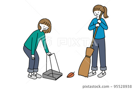 清洗落葉的女人 95528938