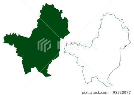 Coyuca de Catalan municipality (Free and Sovereign State of Guerrero, Mexico, United Mexican States) map vector illustration, scribble sketch Coyuca de Catalan map 95528977