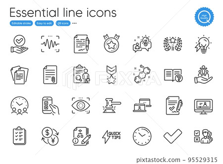 Agreement document, Inclusion and Chemical formula line icons. Collection of Mobile survey, Approved agreement, Voice wave icons. Checklist, Currency exchange, Outsource work web elements. Vector Agreement document, Inclusion and Chemical formula line icons. Collection of Mobile survey, Approved agreement, Voice wave icons. Checklist, Currency exchange, Outsource work web elements. Vector 95529315