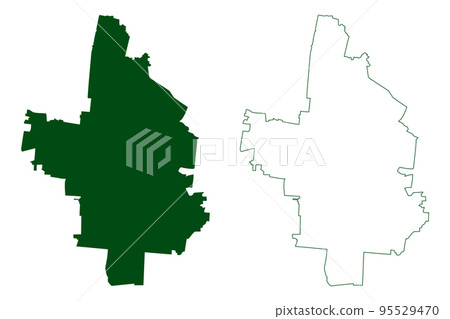 Silao municipality (Free and Sovereign State of Guanajuato, Mexico, United Mexican States) map vector illustration, scribble sketch Silao de la Victoria map 95529470