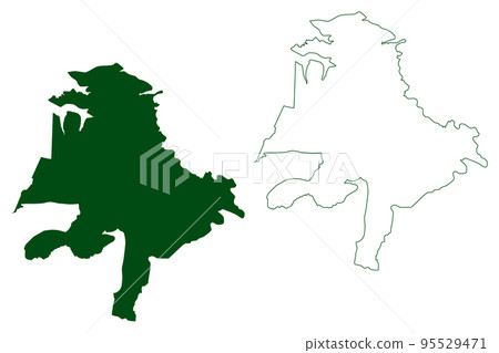Tarandacuao municipality (Free and Sovereign State of Guanajuato, Mexico, United Mexican States) map vector illustration, scribble sketch Tarandacuao map 95529471