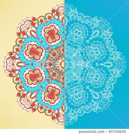 two banners with round pattern two banners with round pattern 95530640