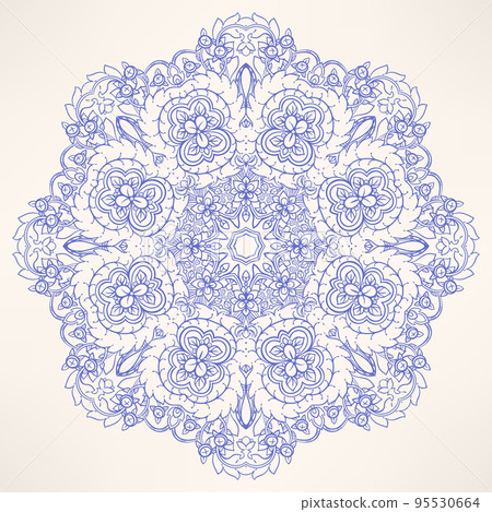 round natural purple pattern 95530664