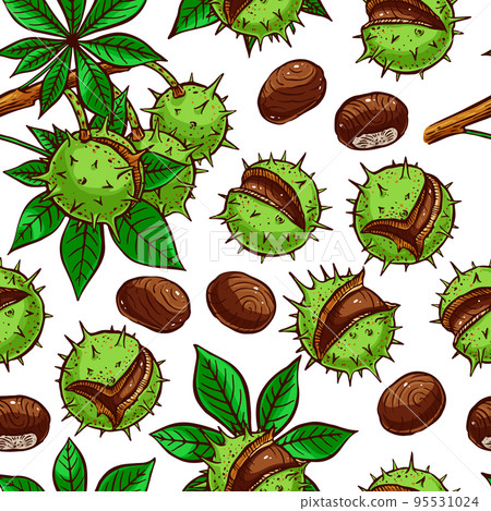 seamless colorful chestnuts 95531024