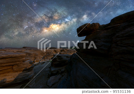Beautiful Milky Way Sam Phan Bok, Ubon Ratchathani, Thailand. Beautiful Milky Way Sam Phan Bok, Ubon Ratchathani, Thailand. 95531136