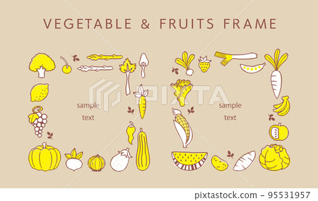 Hand-painted vegetable frameset 95531957
