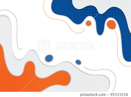 Abstract colorful doodle free shape design decorative artwork.  95533158