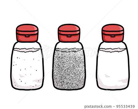 Illustration of salt and salt and pepper Illustration of salt and salt and pepper 95533439