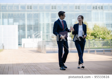 Businessman visiting development center Businessman visiting development center 95533616