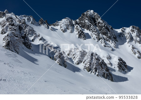 Central Alps, Senjojiki Cirque, Nagano Prefecture, azure sky and Mt. Central Alps, Senjojiki Cirque, Nagano Prefecture, azure sky and Mt. 95533828