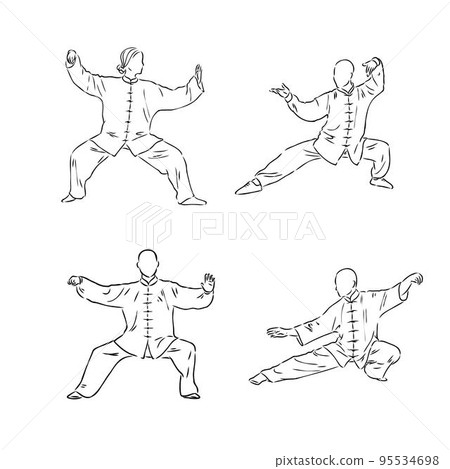 World Tai Chi and Qigong Day, vector art illustration. 95534698