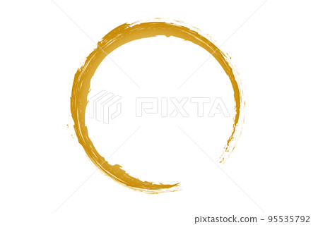Illustration of a golden brush circle (png) Illustration of a golden brush circle (png) 95535792