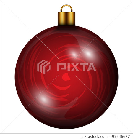 abstract red Christmas bauble for decoration 95536677