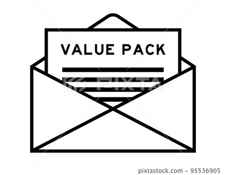 Envelope and letter sign with word value pack as the headline Envelope and letter sign with word value pack as the headline 95536905