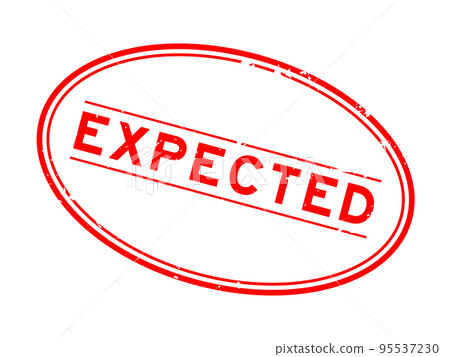 Grunge red expected word rubber seal stamp on white background Grunge red expected word rubber seal stamp on white background 95537230